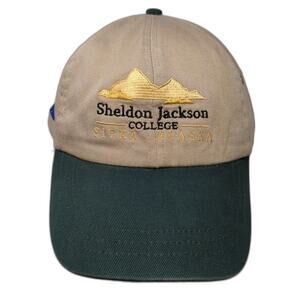 Headshot Sheldon Jackson College Baseball Cap Beige Green One Size Hat Alaska